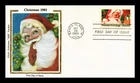 US COVER CHRISTMAS SANTA CLAUS FIRST DAY ISSUE COLORANO SILK CACHET