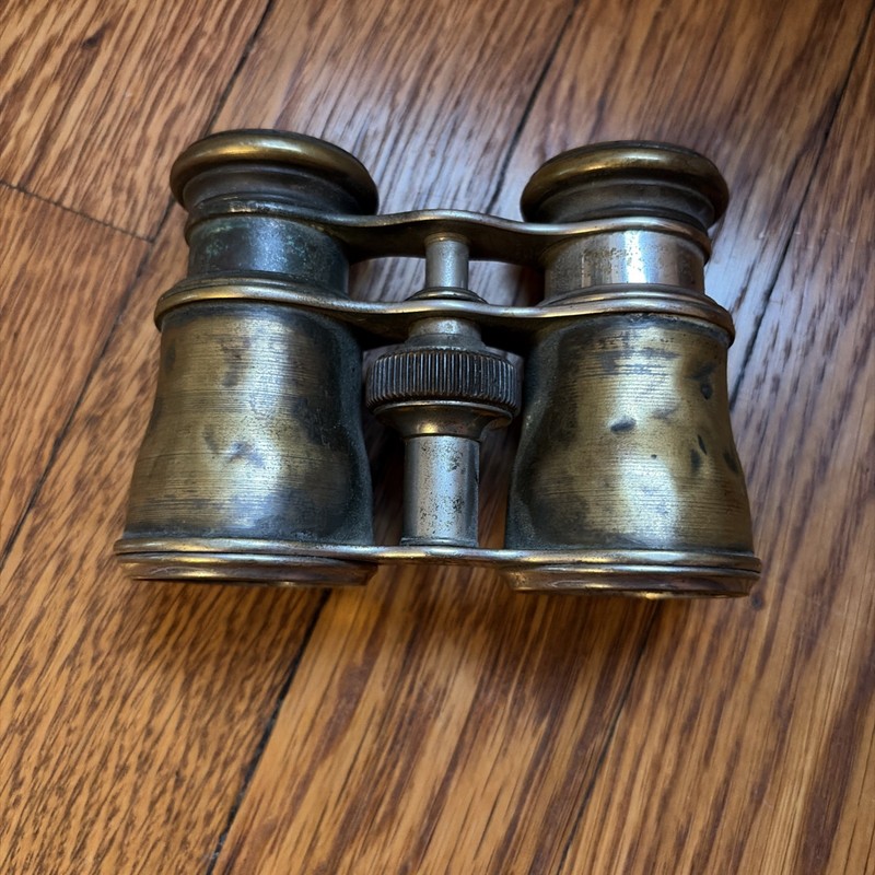 Antique Opera Glasses Brass Nickel International Binoculars France Gerrrard