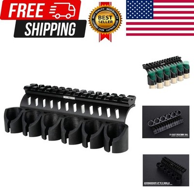 Side Saddle Shell Holder with Picatinny Rail Mount for Mossberg 500/590/Shock...