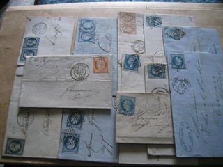 joli lot timbres anciens sur lettres