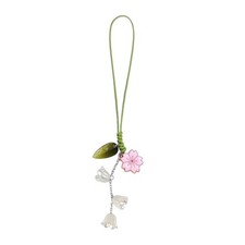 YDEROD Adorable Flower Phone Charm Kawaii Cellphone Lanyard String, Cute Pink 