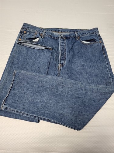 levis 501 Mens Blue Jeans 42 30 Straight Leg