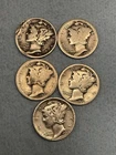 Mercury Dimes 90% Silver Mixed Dates And Mint Marks