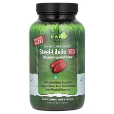 Steel-Libido Red®, Magnum Blood-Flow, 150 Liquid Soft-Gels