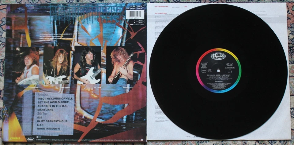 MEGADETH - SO FAR, SO GOOD LP '88 - 1C 064-7 48148 1 - Thrash Metal - Metallica - Image 2 of 4