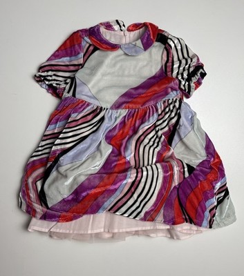 EMILIO PUCCI, Kleid, Tüllkleid, Größe 2-24M, Mehrfarbig, Viskose/Seide, NP 349 