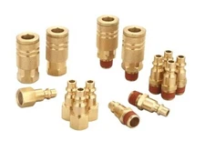 Coupler and Plug Kit (14 Piece), Industrial Type D, 1/4 14 Piece with sealant