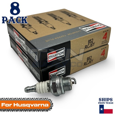 #ad #ad 8 Pack Champion Spark Plug For Husky 38 Husqvarna Chainsaw $37.77