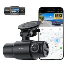 Dual Dash Cam Front and Inside -2.5K 1080P Dash Camera for Cars with Wi-Fi GPS