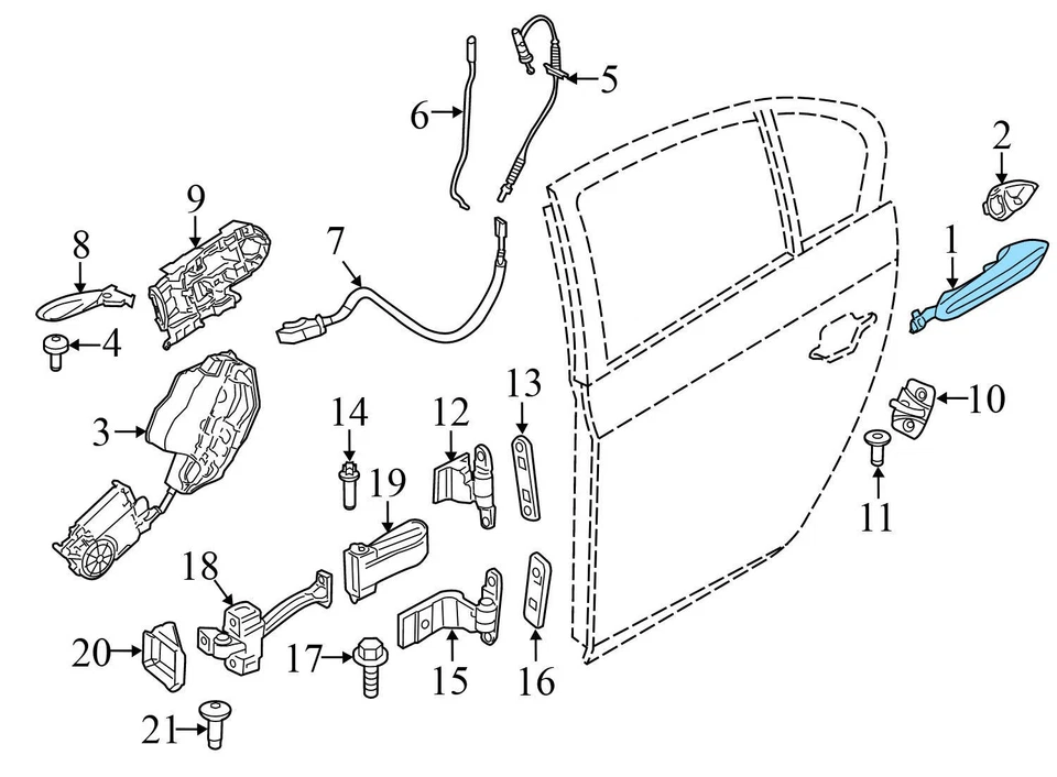 BMW ALPINA B6 2016 gran cupé - manija de puerta exterior derecha 7231934 Foto 4 de 4