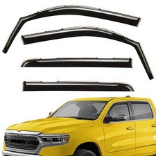 Rain Guards for Dodge Ram 1500 New Body Style 2019-2026 Crew Cab, in-Channe...