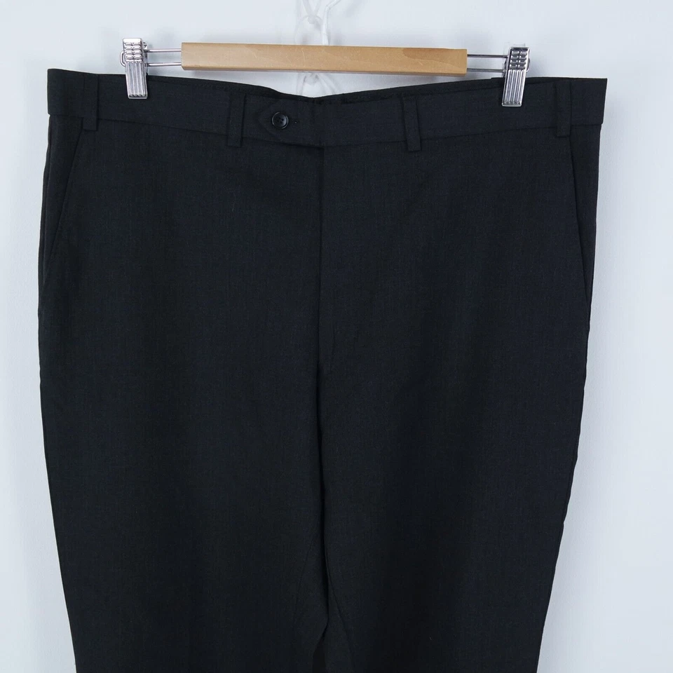 Pantalones de vestir para hombre 37 cintura 29,5 pierna MARKS&SPENCER gris lana pantalones pantalones Foto 4 de 4