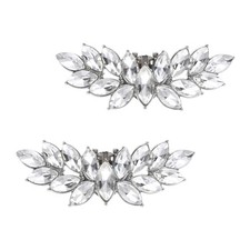 2-Pack Decorative Rhinestone Shoe Clips, Fashion Shoe Clips