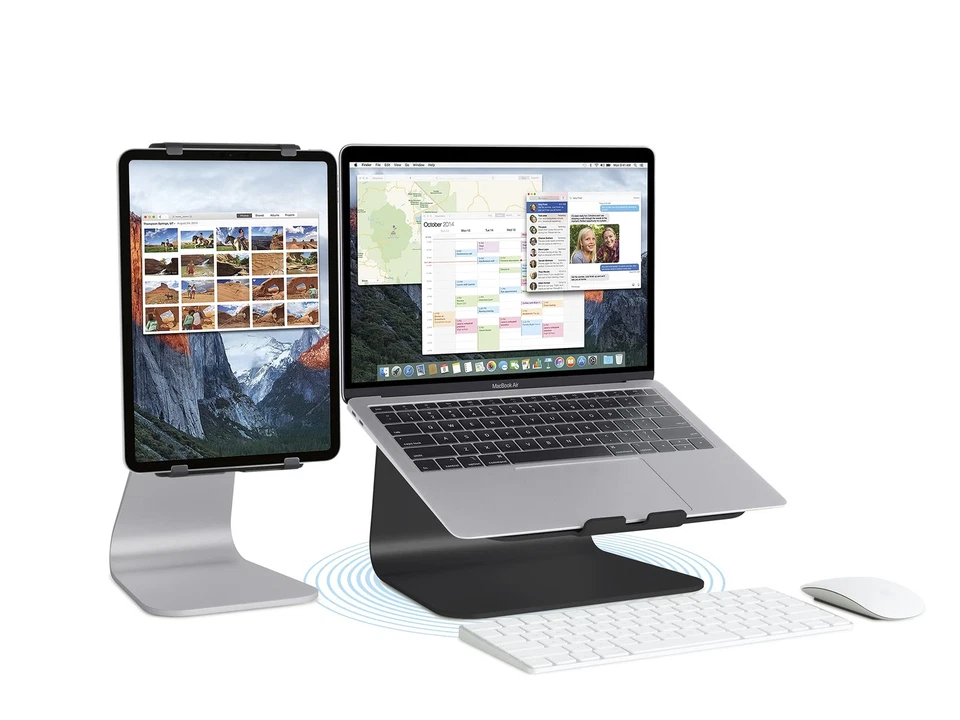 mStand360 Portable Laptop Stand with Rotating Base for Ergonomic Viewing - Image 4 of 4