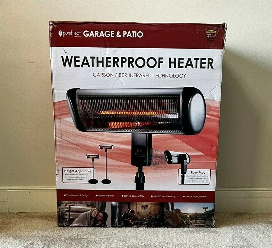 GreenTech PureHeat Weatherproof Electric Garage & Patio Heater 1500W — 第 2/3 张图片