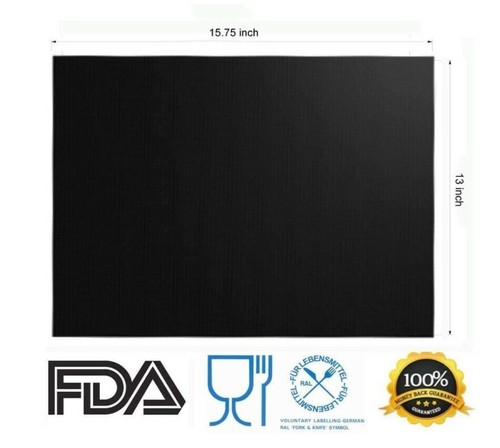 Set of 5 heavy-duty BBQ grill mats 100% non stick reusable and easy to clean - Picture 3 of 3