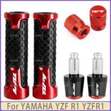 Red -For YAMAHA YZF R1 YZFR1 Motorcycle Handlebar Grips Bar End Cap Tire Valve