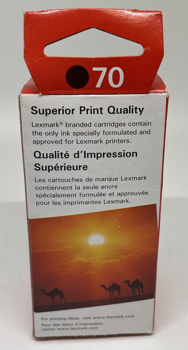 Cartouche D'encre Noire LEXMARK 70 - Originale, Neuve Sous Blister