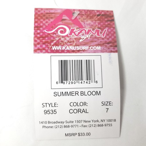 Kanu Surf Girls' Willow V-Neck Bikini 2-Piece Swimsuit Summer Bloom Coral 7 - Picture 4 of 5