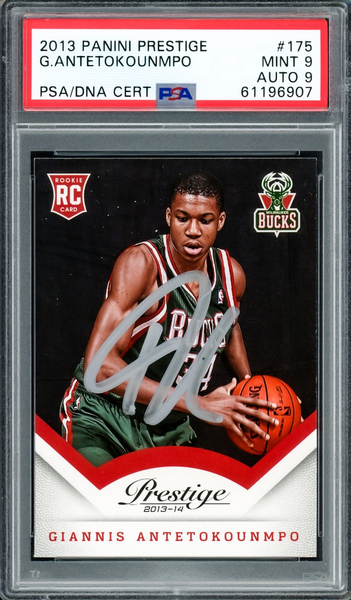 Giannis Antetokounmpo 2013 Panini Prestige RC PSA 9 Auto Grade 9 