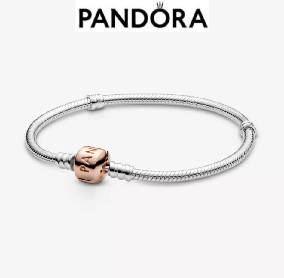 100 Genuine Authentic Pandora Rose Gold Barrel Moments Bracelet