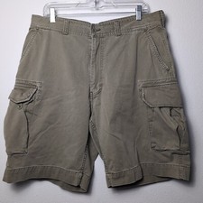 Vintage Polo Ralph Lauren Cargo Shorts Men's 36 Olive Green Chino 90s Y2K Baggy