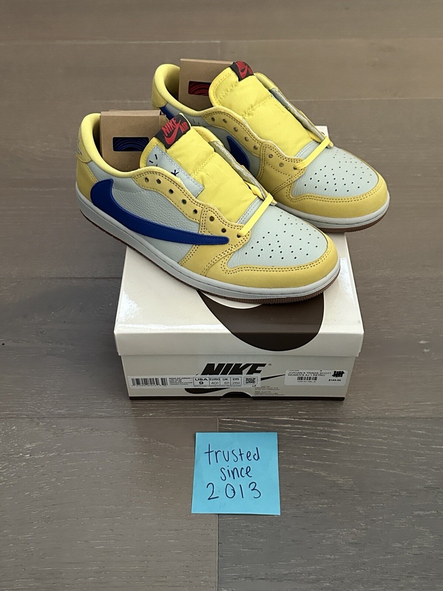 Travis Scott Air Jordan 1 Canary イエローブルー Air Jordan 1 Retro Low OG SP 