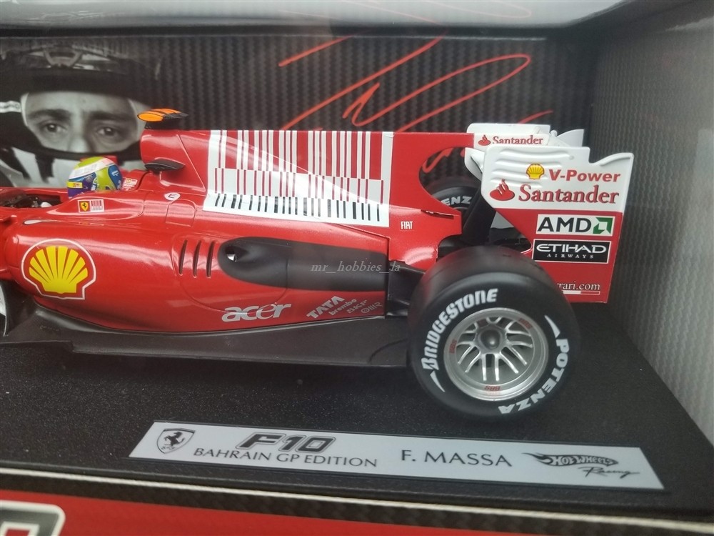 FERRARI F1 F10 F. MASSA BAHRAIN GP EDITION #7 1/18 DIE CAST BY HOT