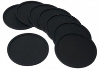 Twinz'up Rubber Silicone Drink Coasters (set Of 8 Pieces), Black Twinz'up Rubber Silicone Drink Coasters (set Of 8 Pieces), Black