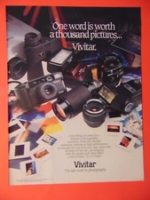 1989 Vivitar Photography One Word Worth a Thousand Pictures  print ad