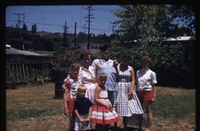 Girl Dresses Family Women Man Kids 1960s 35mm Slide Kodachrome