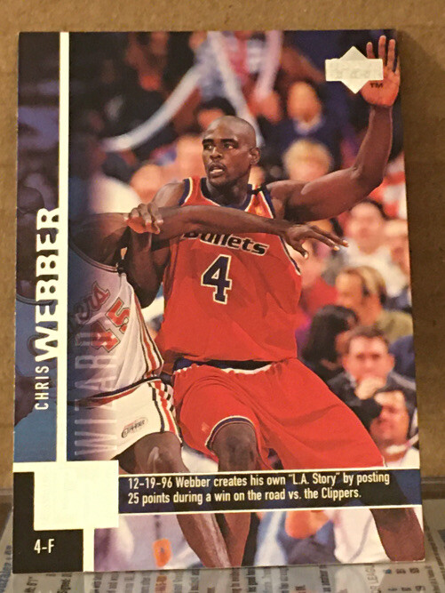 1997-98 Upper Deck Game Dated Memorable Moments #135 Chris Webber - Bullets