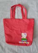 Hello Kitty Sanyo Pink Reversible Tote Bag With Kitten Pattern