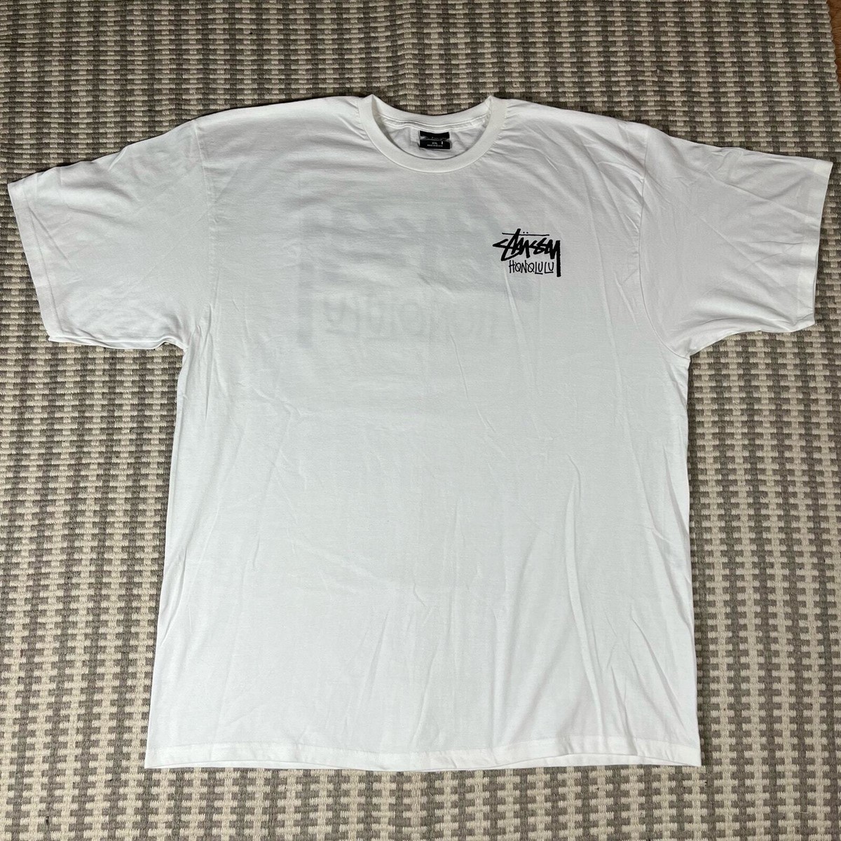 Stussy Honolulu Exclusive White Tee T Shirt Men's Sz 2XL New Stussy Honolulu Exclusive White Tee T Shirt Men's Sz 2XL New