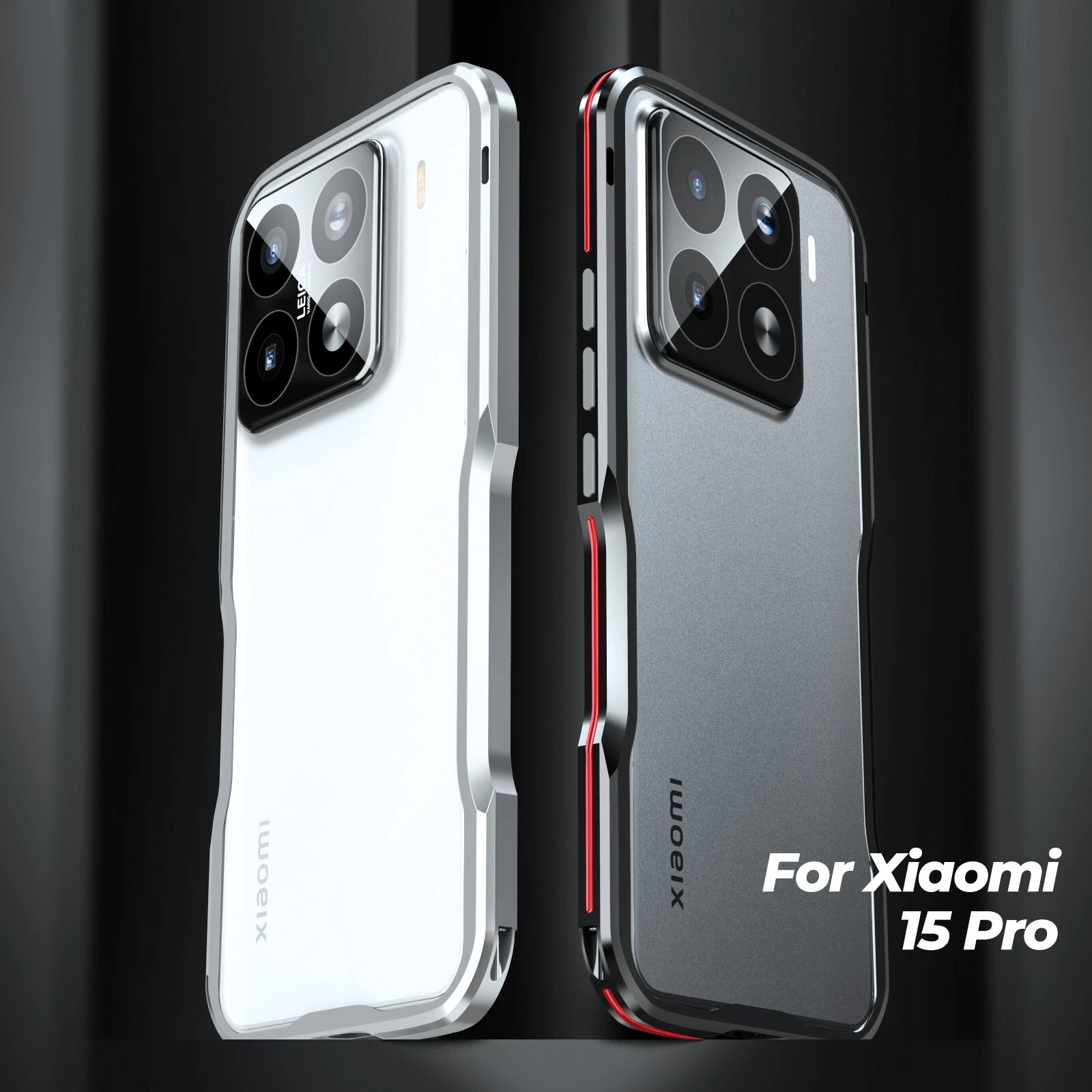 LUPHIE Armor Aluminum Metal Frame Bumper Shockproof Case For Xiaomi 15 Pro , 15 - 第 1 张/共 9 张