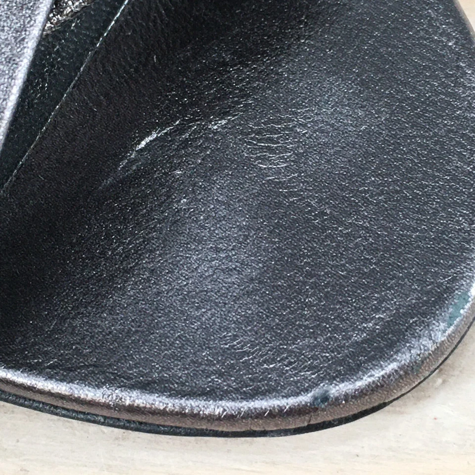 Tacones Donna Karan para mujer Neiman Marcus 35 tiras de aguja gris Italia Foto 4 de 4