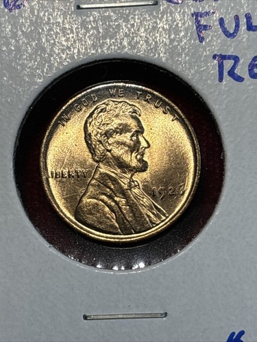 1926 P Lincoln Wheat Cent Penny Gem Brilliant Uncirculated Blazing Red Gem - Picture 3 of 8