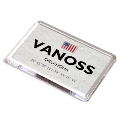 KÜHLSCHRANKMAGNET - Vanoss - Oklahoma - USA - Lat/Long