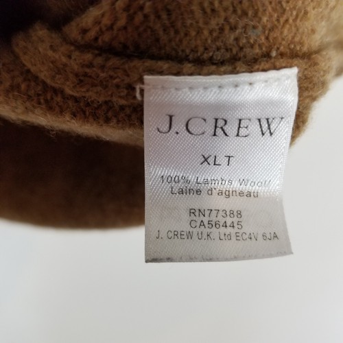 J.Crew Men Lambs Wool Pullover Sweater Sz XL Tall Brown Classic Preppy Cozy - Picture 8 of 8