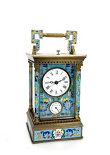 French Style Floral Turquoise Enamel Brass Ca...