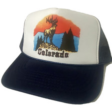 Vintage Colorado Hat Trucker Hat Vacation Cap Adjustable SnapBack Unworn Navy