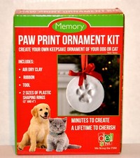 Memory Paw Print Keepsake Ornament Kit for Your Pets - New
