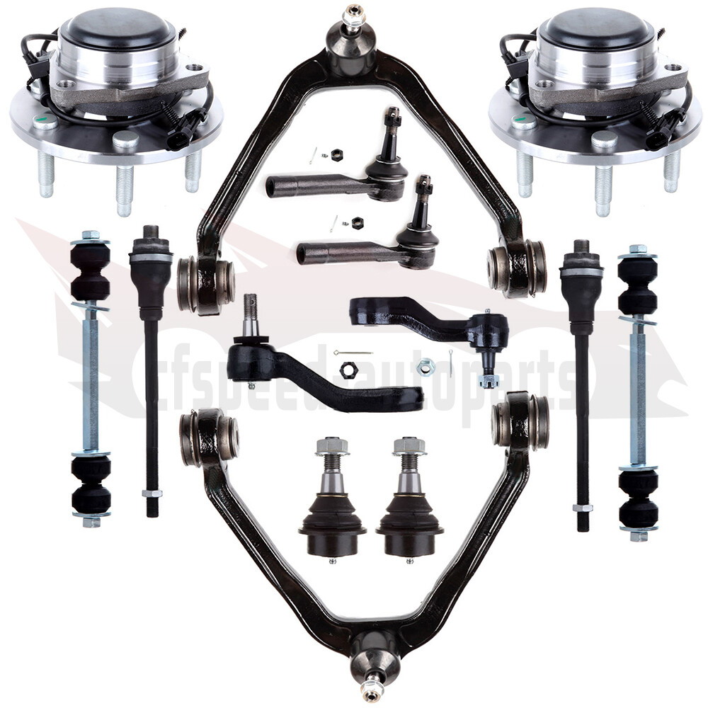 14PCS Front Control Arm Ball JointTie Rod End For Chevrolet Tahoe GMC Yukon