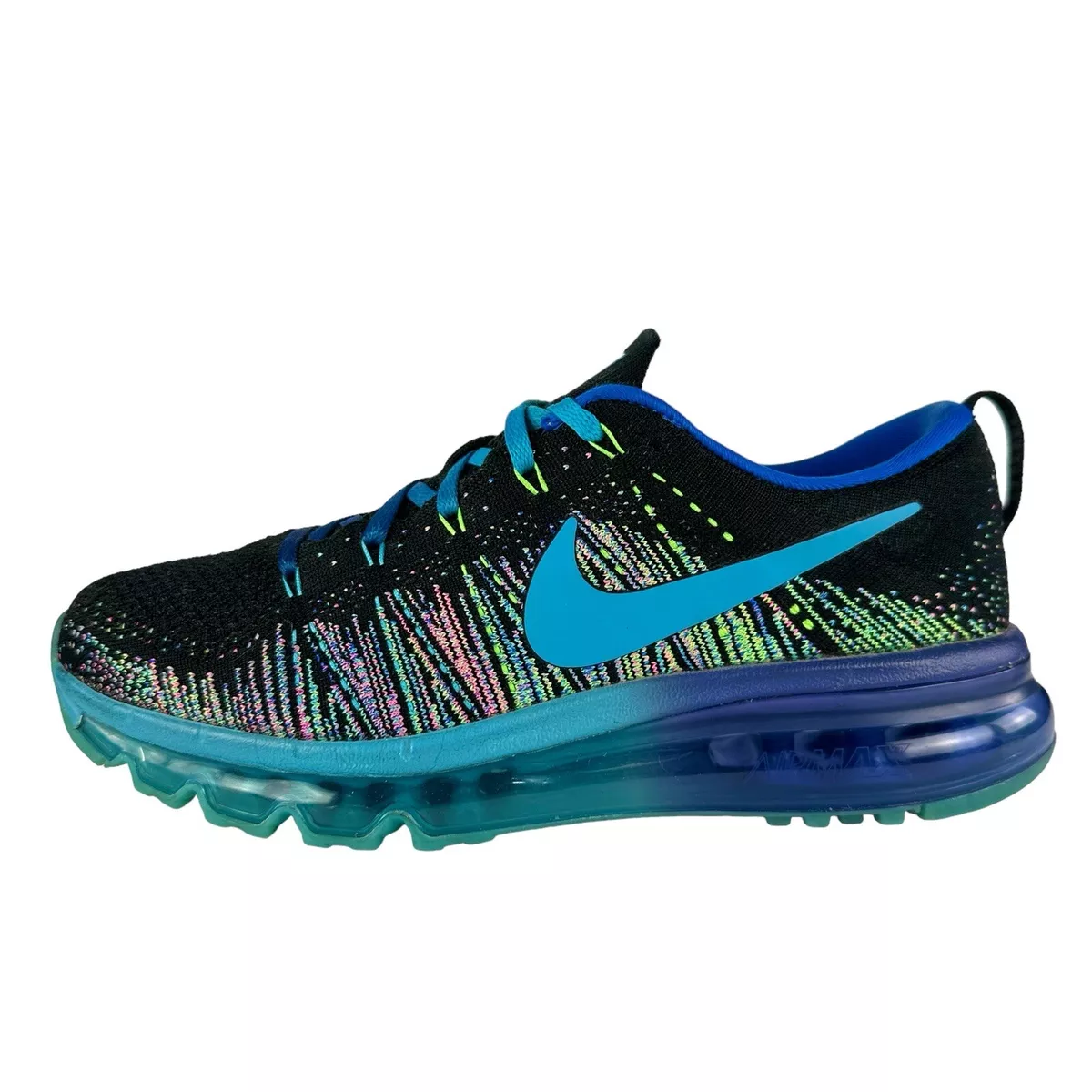 Nike flyknit black and blue sales