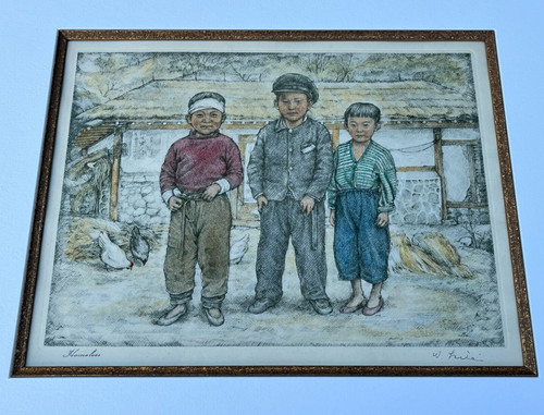 WILLY SEILER "Homeless"  Korean Edition;62/110. Hand-Colored Etching, Signed