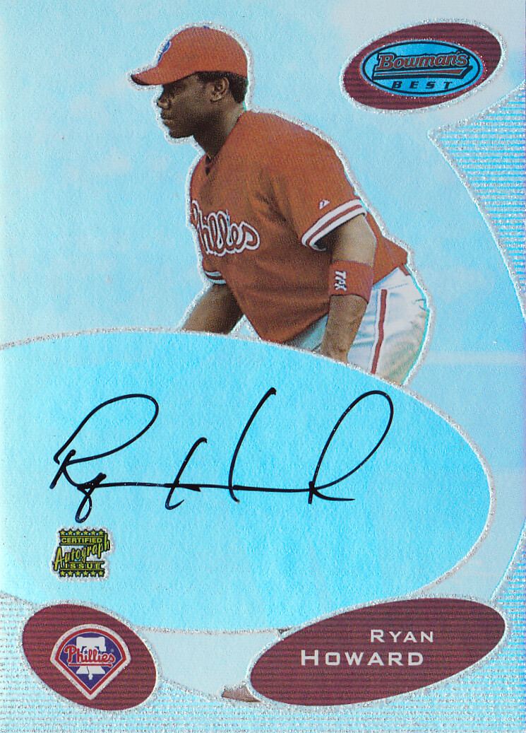 2003 Bowman's Best RYAN HOWARD Auto RC Rookie Card PHILLIES BB-RH