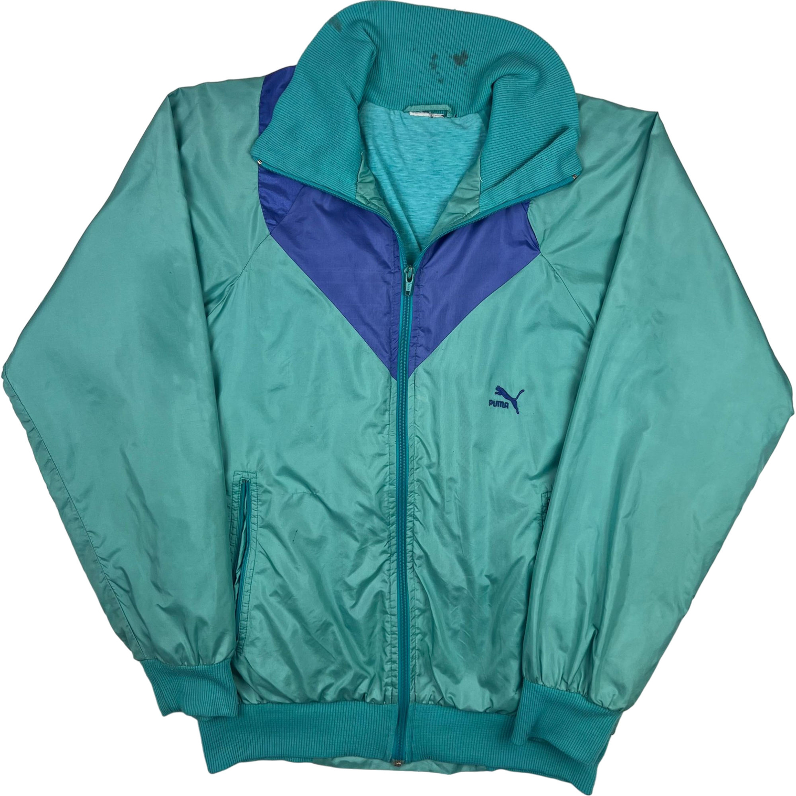 Puma Windbreaker Track Jacket Green Purple Medium