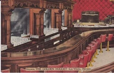 Las Vegas NV "The Golden Nugget  Gambling Hall, Saloon Bar" Postcard Nevada 