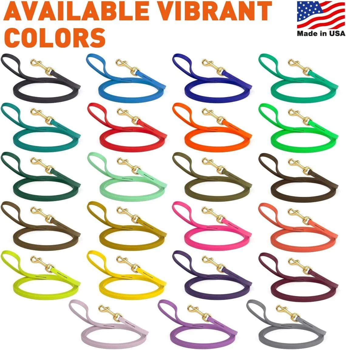 Viper Biothane Working Tracking Lead Leash Long for Dogs 5 Colors