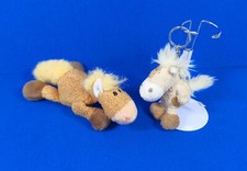 2x NICI PFERD PONY Edward Farm Friends braun beige Schlüsselanhänger 19 + 10 cm